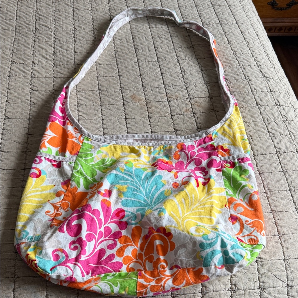 thirty-one Multicolor Floral Shoulder Bag - Pink, Orange, Yellow, Green, Blue